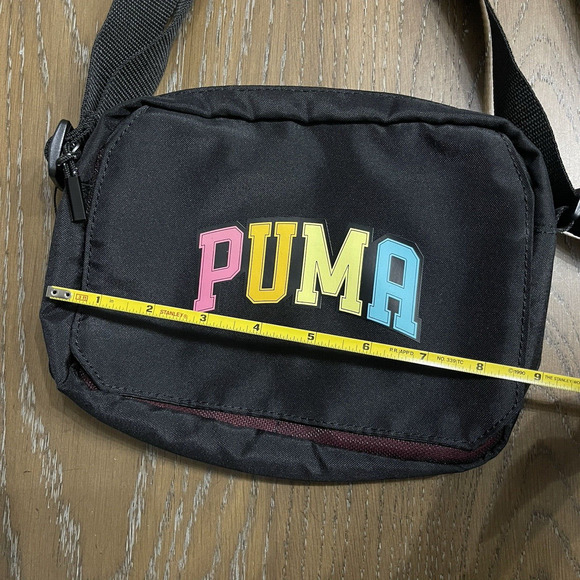 Puma Crossbody Bag Pastel Rainbow Logo Top Zip Adjustable Strap Flap Pocket - Picture 8 of 13